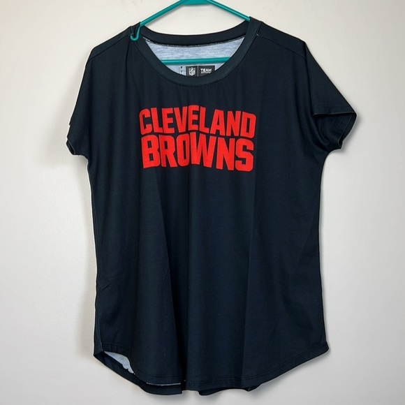 FOCO Women's NFL Team CLEVELAND BROWNS Logo Ladies Fashion Tunic Top Shirt NWT - Picture 5 of 10